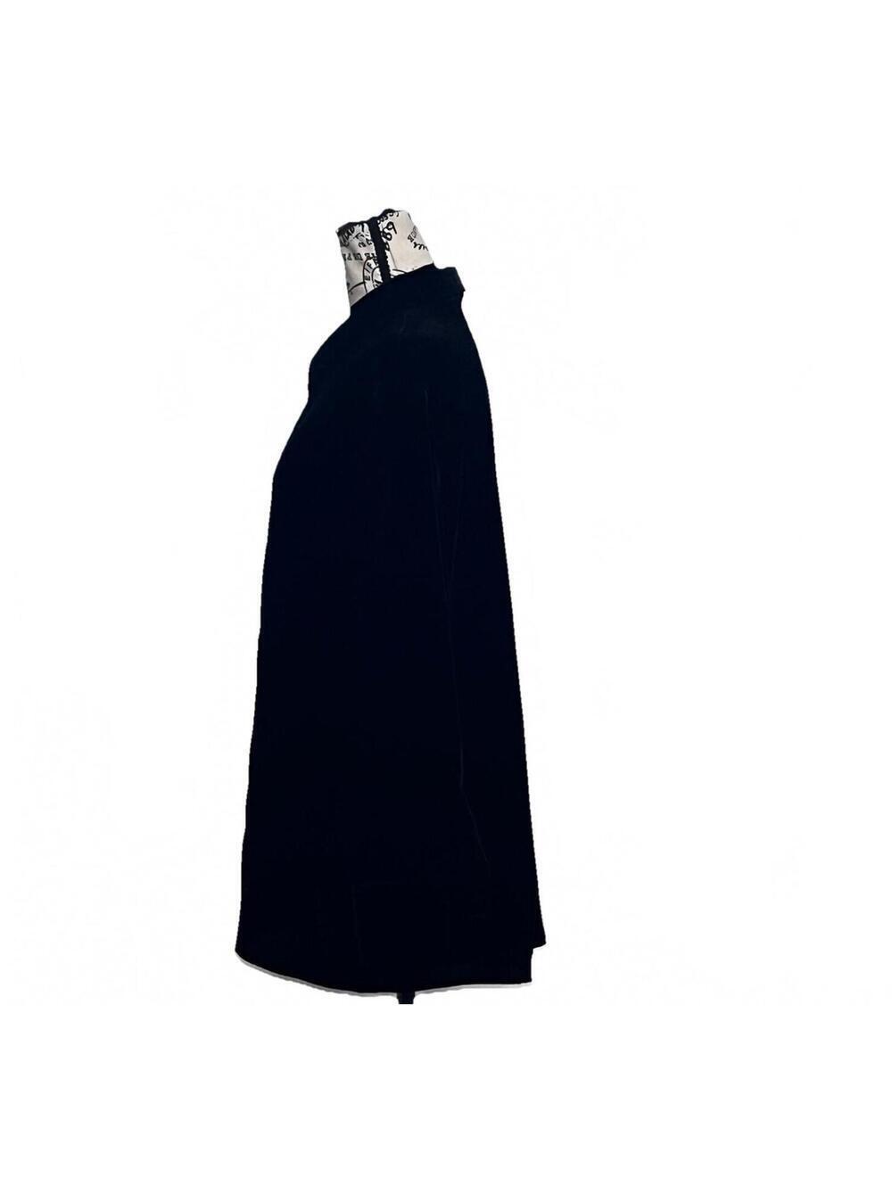 Banana Republic Black Velvet Tunic Blouse XXL Goth Whimsy Dark Coquette - Picture 4 of 11